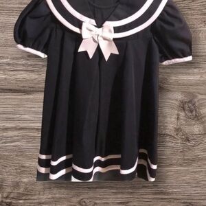 NAUTICAL NEW GIRLS NAVY BLUE WHITE DRESS TOP BOTTOM SAILOR SUMMER SIZE 2T 3T 4T